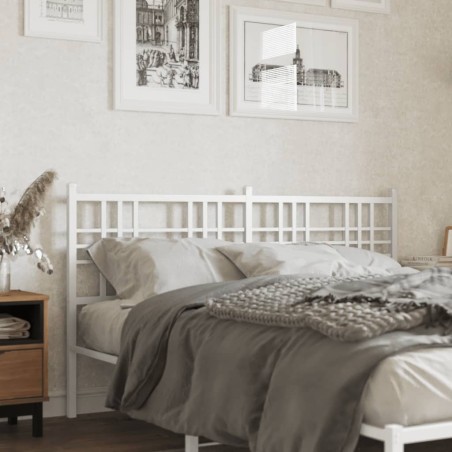 vidaXL Cabecero de metal blanco 160 cm