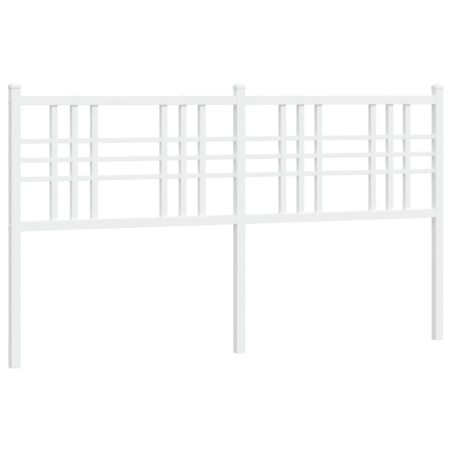 vidaXL Cabecero de metal blanco 160 cm