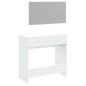 vidaXL Tocador con espejo blanco 80x39x80 cm vidaXL Tocador con espejo blanco 80x39x80 cm