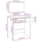 vidaXL Tocador con espejo blanco 80x39x80 cm vidaXL Tocador con espejo blanco 80x39x80 cm