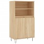 vidaXL Aparador alto madera contrachapada color roble 60x36x110 cm vidaXL Aparador alto madera contrachapada color roble 60x36x110 cm