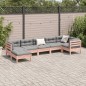vidaXL Set de sofás jardín 7 pzas con cojines madera abeto Douglas vidaXL Set de sofás jardín 7 pzas con cojines madera abeto Douglas