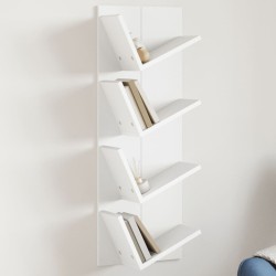 vidaXL Estantería de pared 4 niveles blanco 33x16x90 cm