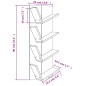 vidaXL Estantería de pared 4 niveles blanco 33x16x90 cm vidaXL Estantería de pared 4 niveles blanco 33x16x90 cm