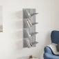 vidaXL Estantería de pared 4 niveles gris Sonoma 33x16x90 cm vidaXL Estantería de pared 4 niveles gris Sonoma 33x16x90 cm