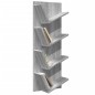 vidaXL Estantería de pared 4 niveles gris Sonoma 33x16x90 cm vidaXL Estantería de pared 4 niveles gris Sonoma 33x16x90 cm