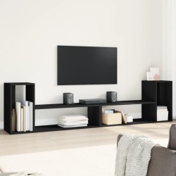 vidaXL Muebles para TV 2 uds madera de ingeniería negro 100x30x50 cm