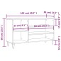 vidaXL Mueble zapatero madera contrachapada gris Sonoma 102x36x60 cm vidaXL Mueble zapatero madera contrachapada gris Sonoma 102x36x60 cm