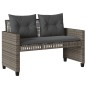 vidaXL Set sofás jardín 4 pzas y cojines ratán sintético vidrio gris vidaXL Set sofás jardín 4 pzas y cojines ratán sintético vidrio gris