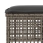 vidaXL Set sofás jardín 4 pzas y cojines ratán sintético vidrio gris vidaXL Set sofás jardín 4 pzas y cojines ratán sintético vidrio gris