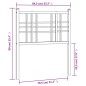 vidaXL Cabecero de metal negro 80 cm vidaXL Cabecero de metal negro 80 cm