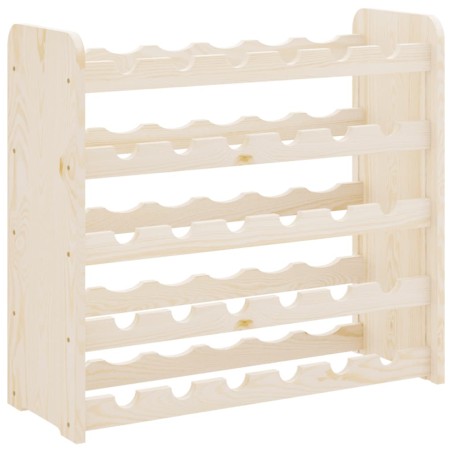 vidaXL Botellero madera maciza de pino 67,5x25x60 cm