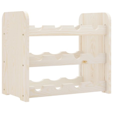 vidaXL Botellero madera maciza de pino 43x25x37 cm
