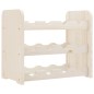 vidaXL Botellero madera maciza de pino 43x25x37 cm