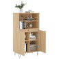 vidaXL Aparador alto madera contrachapada color roble 60x36x110 cm vidaXL Aparador alto madera contrachapada color roble 60x36x110 cm