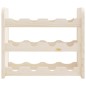 vidaXL Botellero madera maciza de pino 43x25x37 cm
