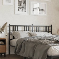 vidaXL Cabecero de metal negro 150 cm