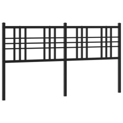 vidaXL Cabecero de metal negro 150 cm