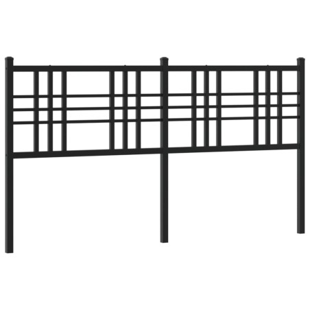 vidaXL Cabecero de metal negro 150 cm