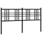 vidaXL Cabecero de metal negro 150 cm