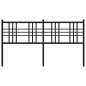 vidaXL Cabecero de metal negro 150 cm
