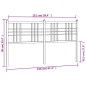 vidaXL Cabecero de metal negro 150 cm