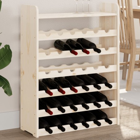 vidaXL Botellero con tablero superior madera maciza pino 67,5x25x87 cm