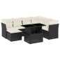 vidaXL Set de sofás de jardín 8 piezas y cojines ratán sintético negro vidaXL Set de sofás de jardín 8 piezas y cojines ratán sintético negro