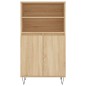vidaXL Aparador alto madera contrachapada color roble 60x36x110 cm vidaXL Aparador alto madera contrachapada color roble 60x36x110 cm