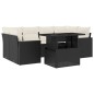 vidaXL Set de sofás de jardín 7 pzas con cojines ratán sintético negro vidaXL Set de sofás de jardín 7 pzas con cojines ratán sintético negro