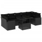 vidaXL Set de sofás de jardín 8 piezas y cojines ratán sintético negro vidaXL Set de sofás de jardín 8 piezas y cojines ratán sintético negro