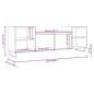 vidaXL Mueble para TV madera contrachapada marrón roble 160x35x55 cm