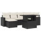 vidaXL Set de sofás de jardín 7 pzas con cojines ratán sintético negro vidaXL Set de sofás de jardín 7 pzas con cojines ratán sintético negro