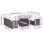 vidaXL Set de sofás de jardín 10 pzas cojines ratán sintético negro vidaXL Set de sofás de jardín 10 pzas cojines ratán sintético negro
