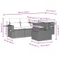vidaXL Set de muebles de jardín 5 pzas y cojines ratán sintético negro vidaXL Set de muebles de jardín 5 pzas y cojines ratán sintético negro