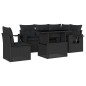 vidaXL Set de sofás de jardín 6 piezas y cojines ratán sintético negro vidaXL Set de sofás de jardín 6 piezas y cojines ratán sintético negro