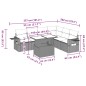 vidaXL Set de sofás de jardín 7 pzas con cojines ratán sintético negro vidaXL Set de sofás de jardín 7 pzas con cojines ratán sintético negro