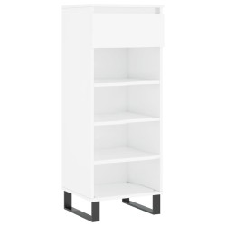 vidaXL Mueble zapatero madera contrachapada blanco brillo 40x36x105 cm