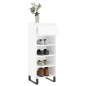 vidaXL Mueble zapatero madera contrachapada blanco brillo 40x36x105 cm vidaXL Mueble zapatero madera contrachapada blanco brillo 40x36x105 cm