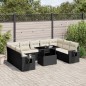 vidaXL Set de sofás de jardín 10 pzas cojines ratán sintético negro vidaXL Set de sofás de jardín 10 pzas cojines ratán sintético negro
