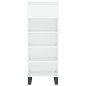 vidaXL Mueble zapatero madera contrachapada blanco brillo 40x36x105 cm vidaXL Mueble zapatero madera contrachapada blanco brillo 40x36x105 cm