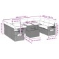 vidaXL Set de sofás de jardín 10 pzas cojines ratán sintético negro vidaXL Set de sofás de jardín 10 pzas cojines ratán sintético negro