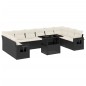 vidaXL Set de sofás de jardín 11 pzas y cojines ratán sintético negro vidaXL Set de sofás de jardín 11 pzas y cojines ratán sintético negro