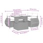vidaXL Set de muebles de jardín 5 pzas y cojines ratán sintético negro vidaXL Set de muebles de jardín 5 pzas y cojines ratán sintético negro