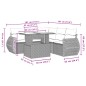 vidaXL Set de sofás de jardín 6 piezas y cojines ratán sintético negro vidaXL Set de sofás de jardín 6 piezas y cojines ratán sintético negro