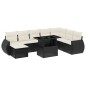 vidaXL Set de sofás de jardín 8 piezas y cojines ratán sintético negro vidaXL Set de sofás de jardín 8 piezas y cojines ratán sintético negro