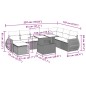 vidaXL Set de sofás de jardín 8 piezas y cojines ratán sintético negro vidaXL Set de sofás de jardín 8 piezas y cojines ratán sintético negro