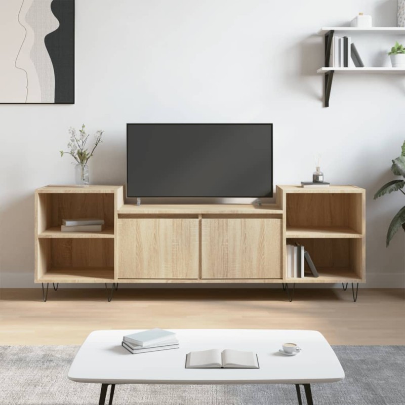 vidaXL Mueble para TV madera contrachapada roble Sonoma 160x35x55 cm