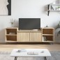 vidaXL Mueble para TV madera contrachapada roble Sonoma 160x35x55 cm