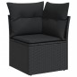 vidaXL Set de sofás de jardín 7 pzas con cojines ratán sintético negro vidaXL Set de sofás de jardín 7 pzas con cojines ratán sintético negro